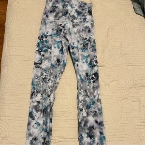 Blue/Grey Tie Dye Lululemon Leggings Size 0